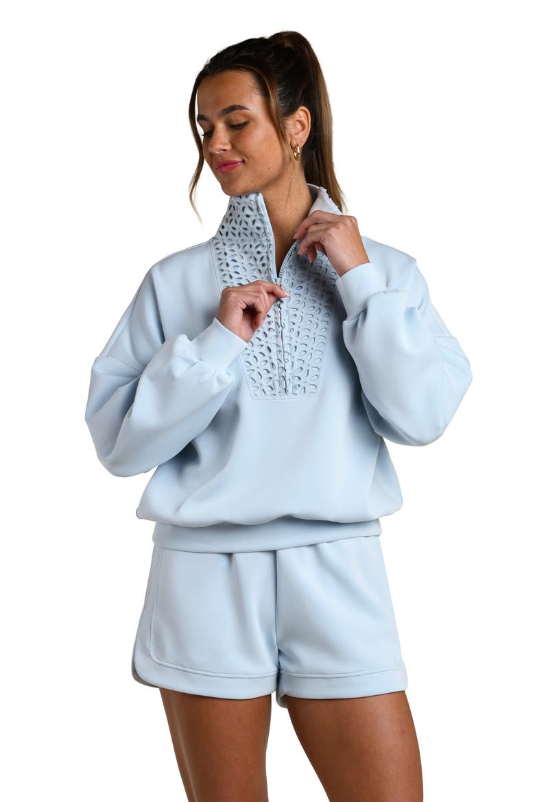 Cloudset Lounge Half Zip Top, Alternate, color, DRIFT
