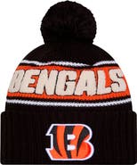 New Era Men's New Era Black Cincinnati Bengals 2024 Sideline Cuffed Knit Hat with Pom