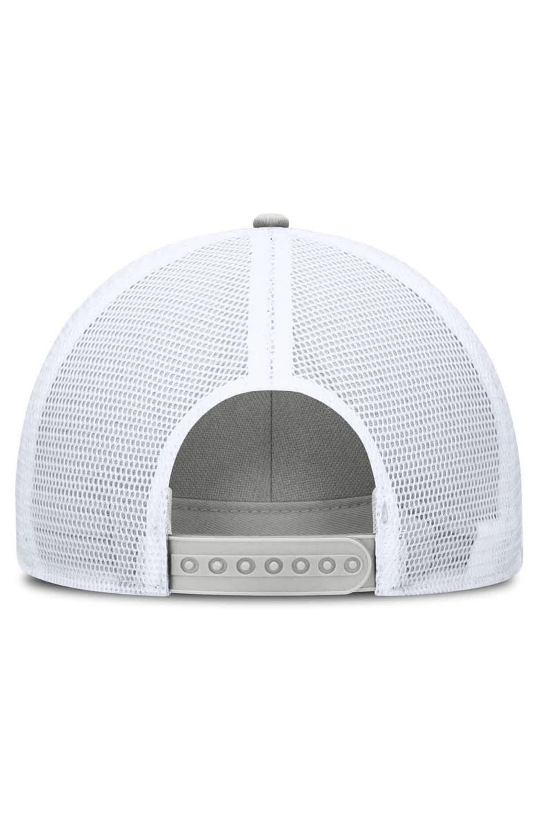 Nike Men's Nike  Gray/White Clemson Tigers 2025 On-Field Rise Engineered Trucker Adjustable Hat, Alternate, color, 