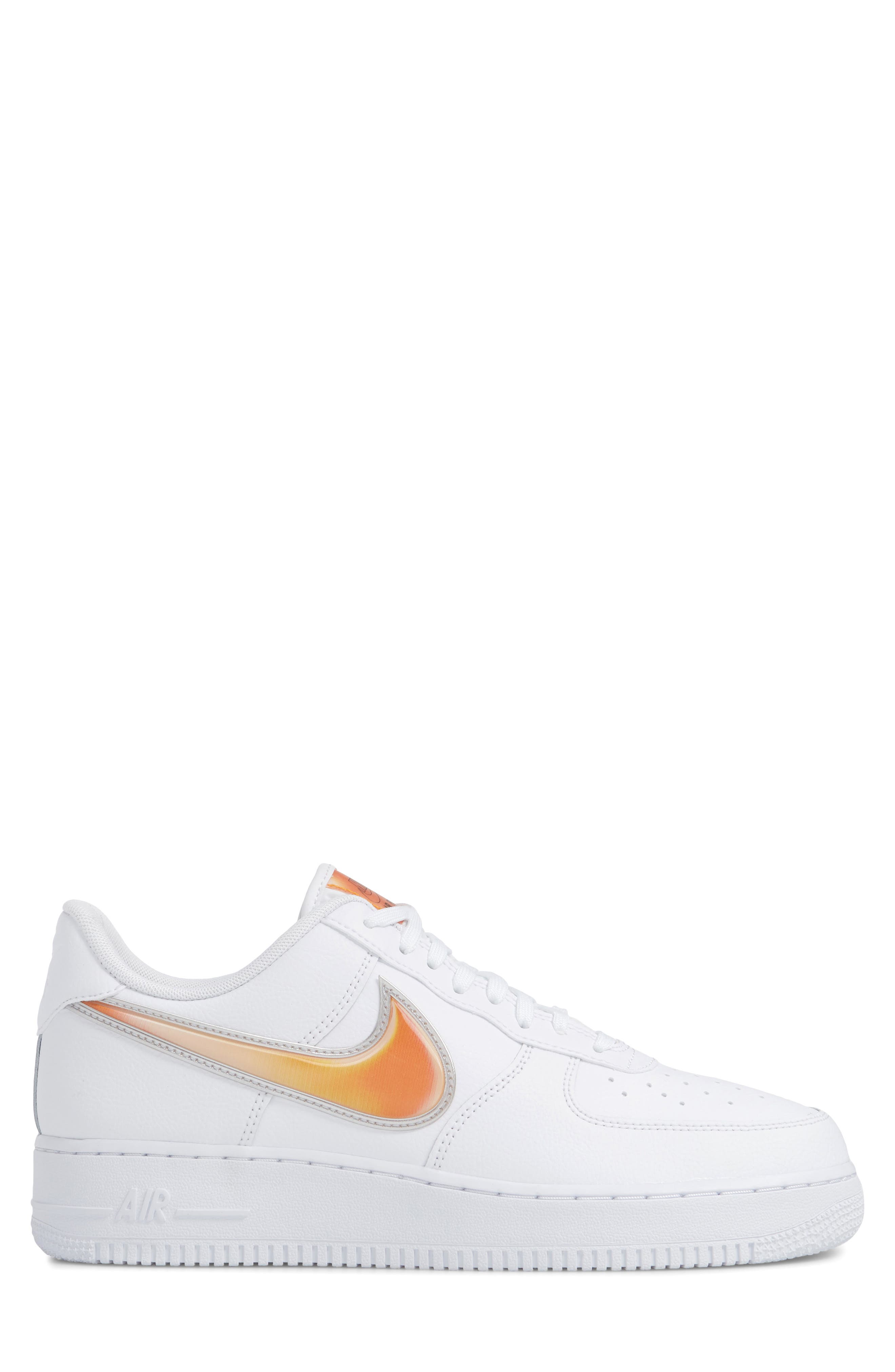 Air Force 1 '07 LV8 3 Sneaker, Alternate, color, WHITE/ ORANGE PEEL