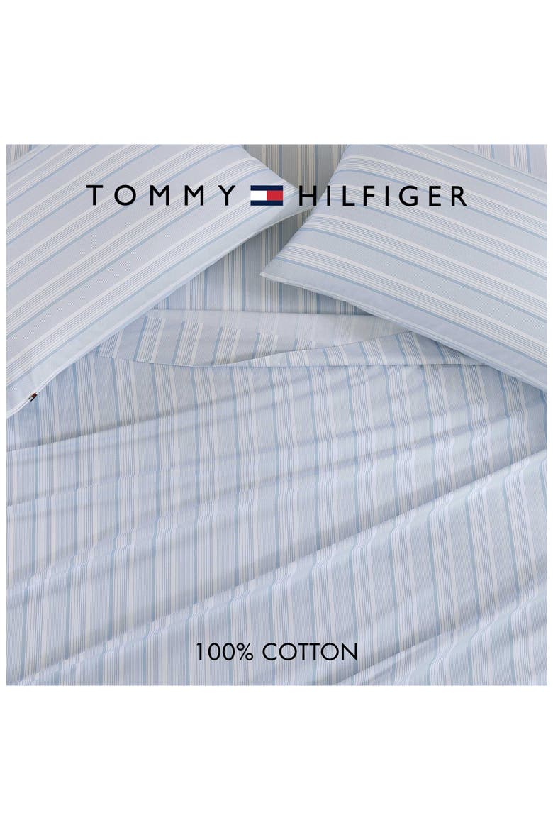 Sailing Stripe Cotton Percale Sheet Set, Alternate, color, LIGHT BLUE