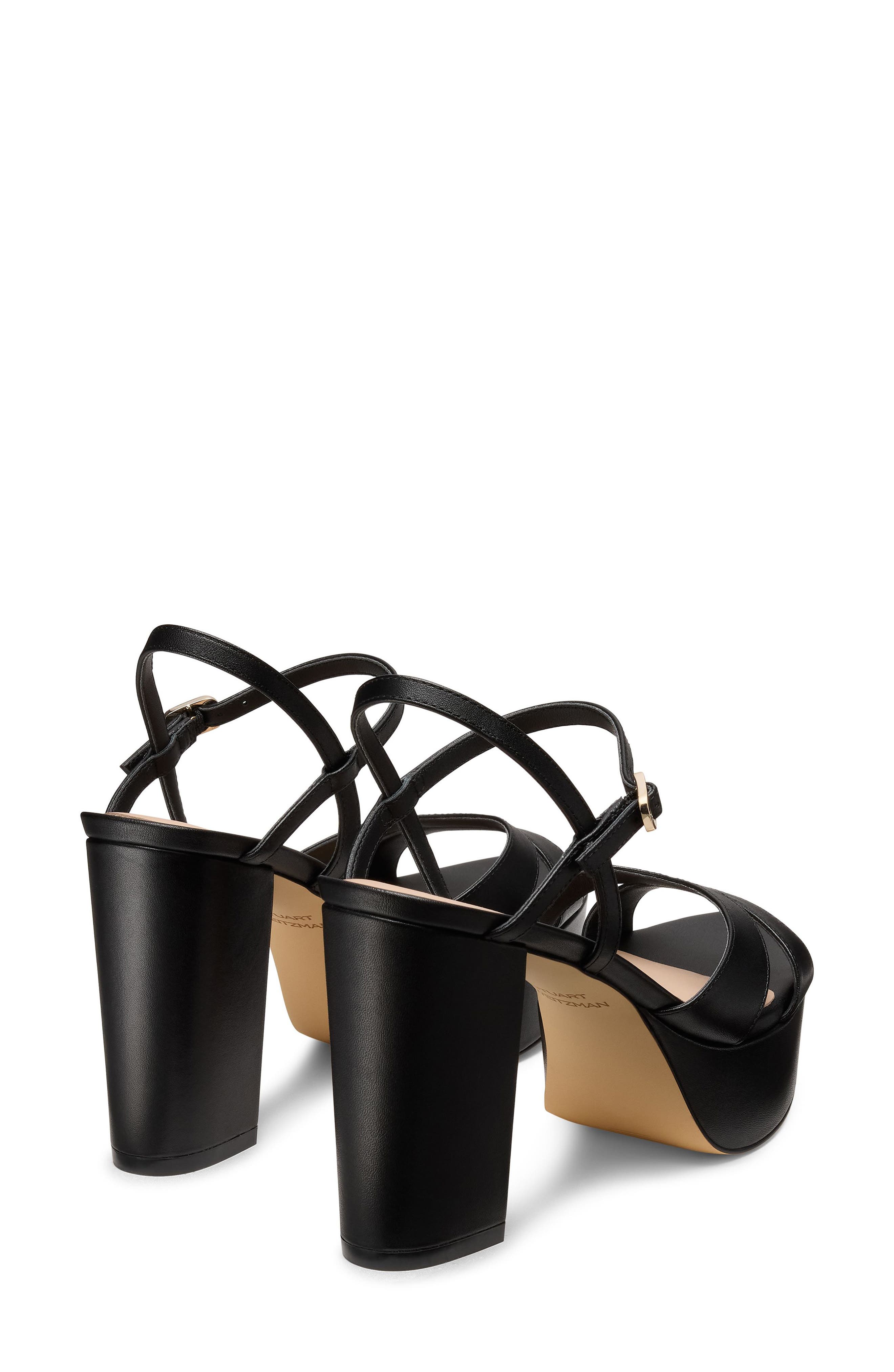 Stuart Weitzman Maia Platform Sandal, Alternate, color, Black