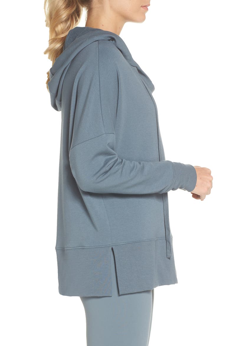 Fluid Tunic Hoodie, Alternate, color, CONCRETE