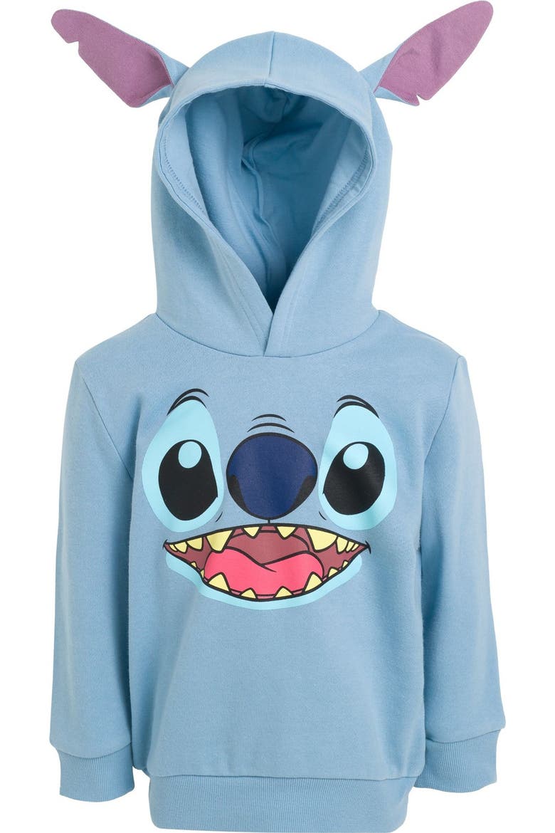 Lilo & Stitch Fleece Hoodie, Main, color, Stitch Light Blue