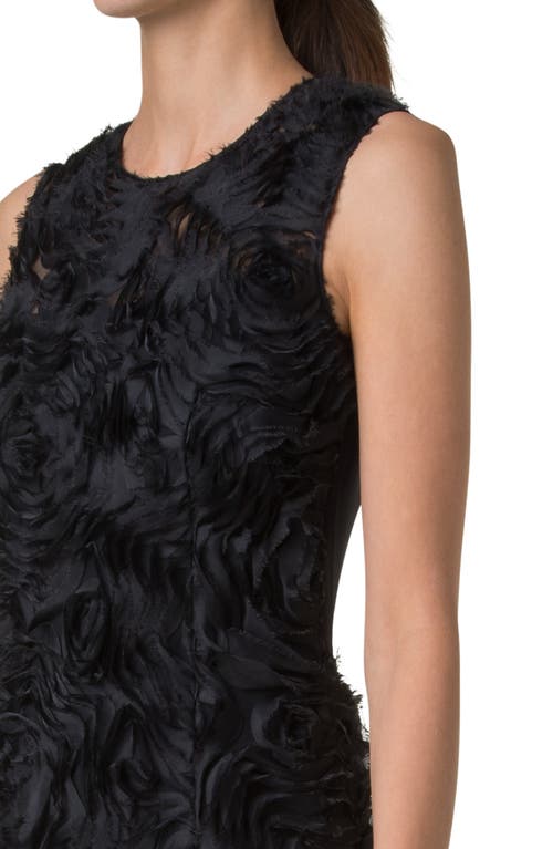 Akris Punto Carnation Tulle Sleeveless Fit & Flare Dress In Black