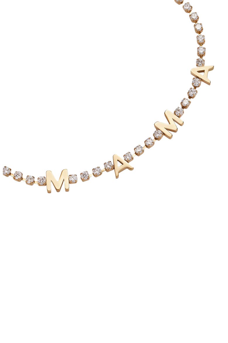 Mama Tennis Bracelet, Alternate, color, Gold