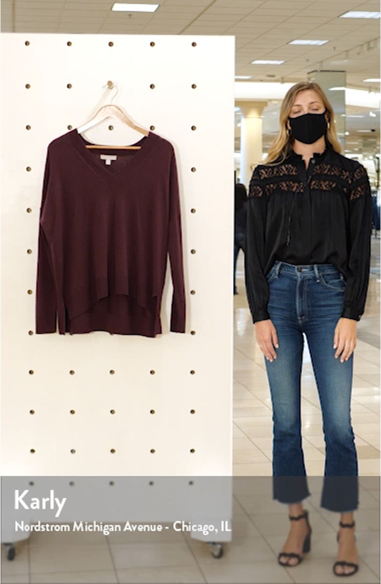 Oversize V-Neck High/Low Sweater, sales video thumbnail