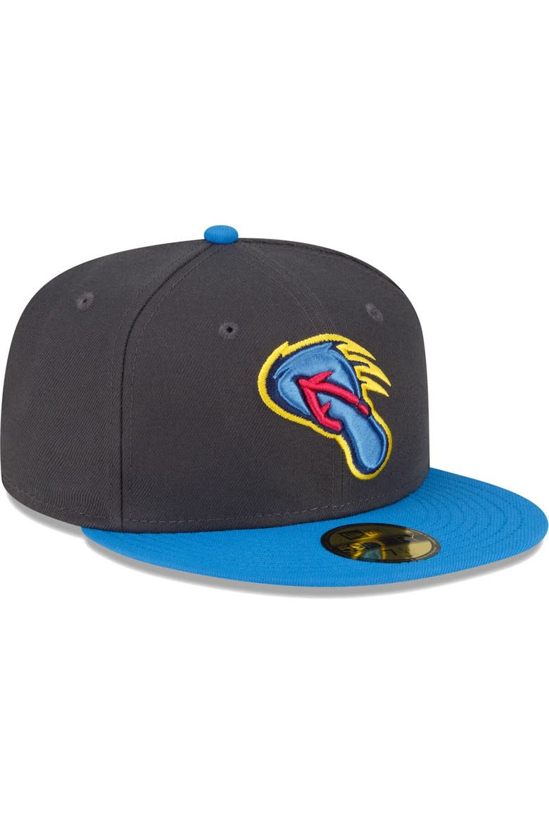Men's New Era Black San Antonio Missions Copa De La Diversion 59FIFTY Fitted Hat, Alternate, color, Charcoal