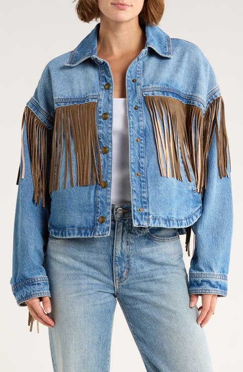 Western Fringe Denim Jacket