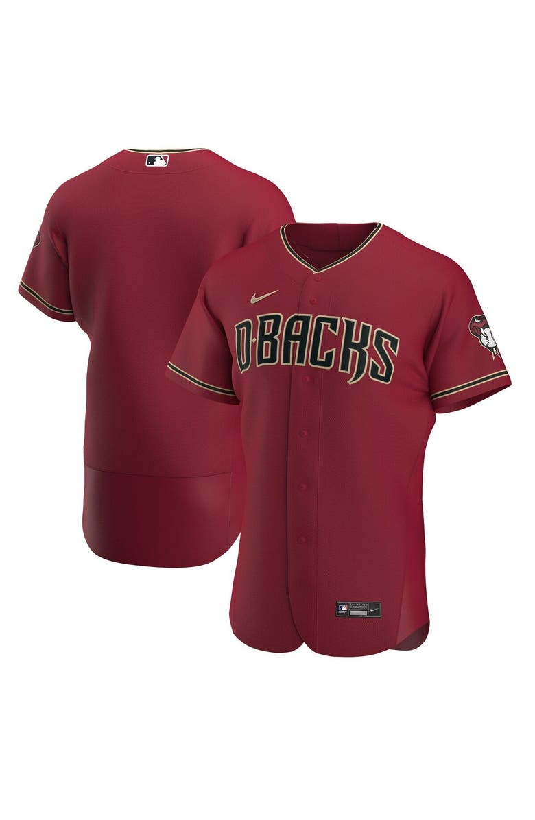 Nike Men's Nike Crimson Arizona Diamondbacks Alternate Authentic Team Jersey, Alternate, color, 