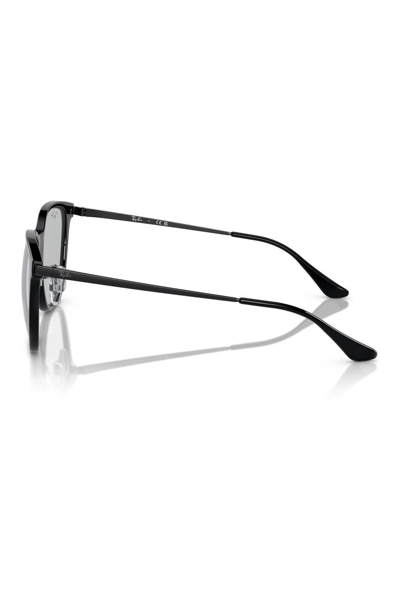 55mm Square Sunglasses, Alternate, color, BLACK / LIGHT GREY