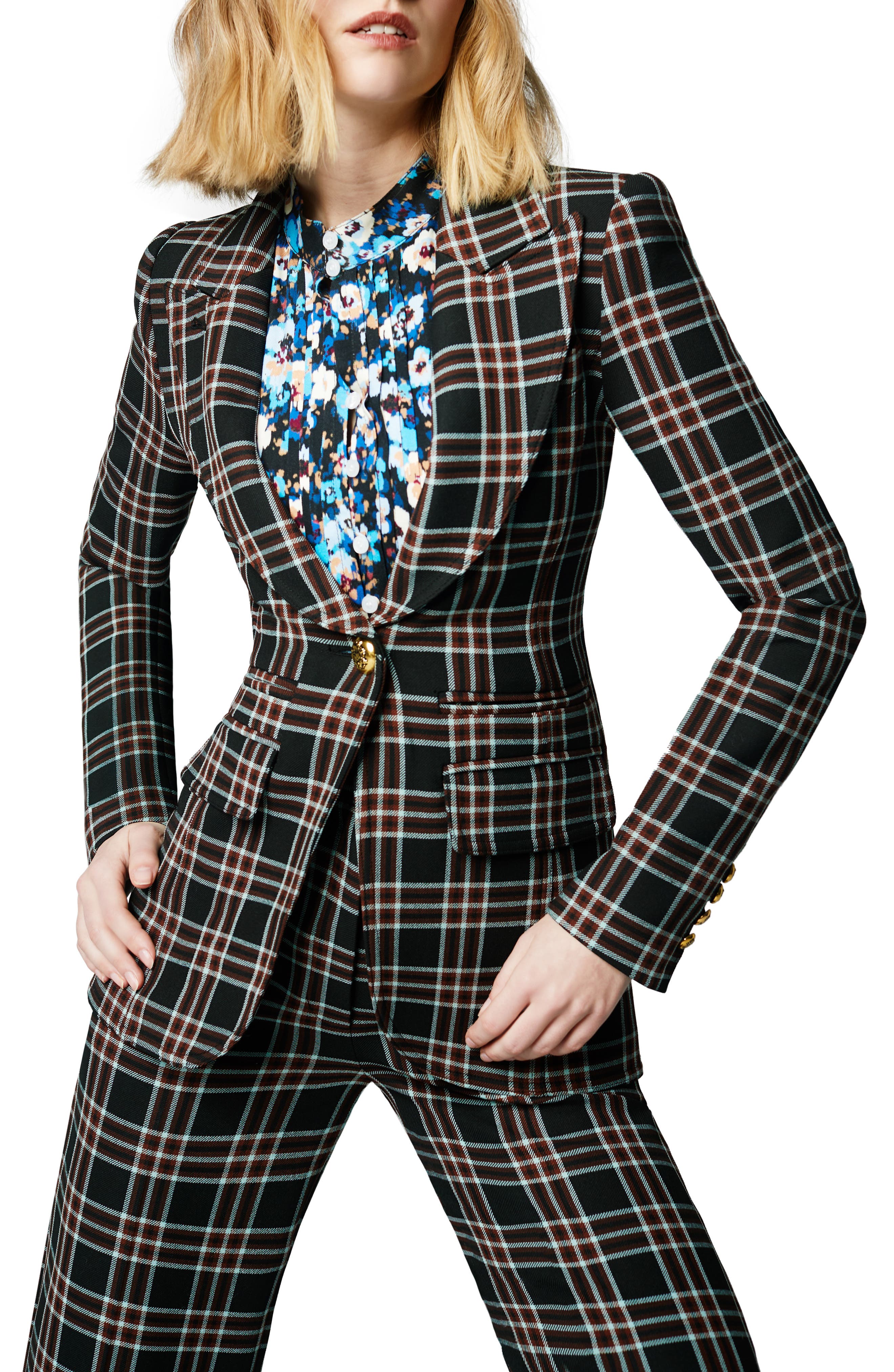 Hutton Plaid Blazer