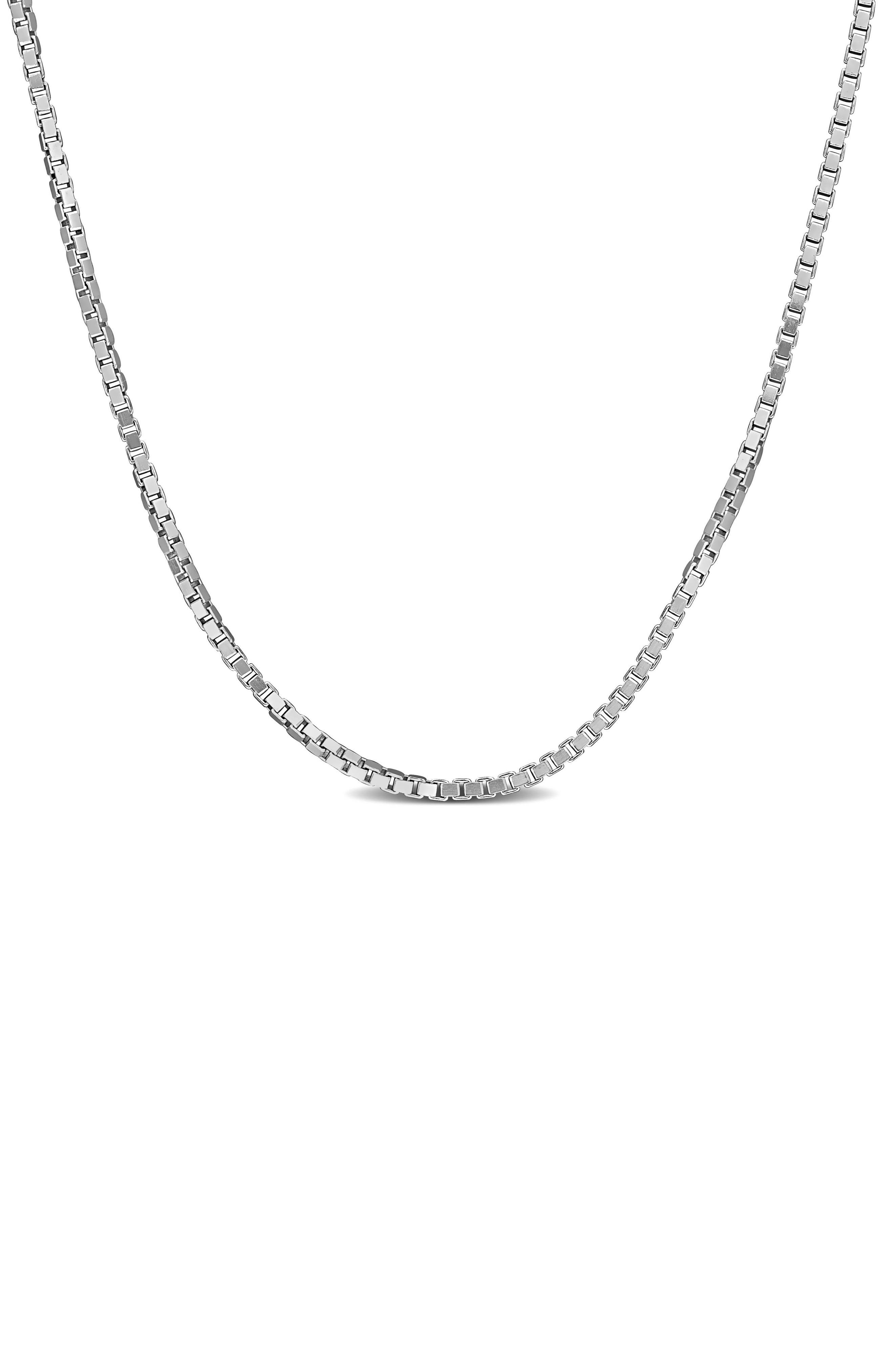 DELMAR Box Link Chain Necklace, 0.80mm