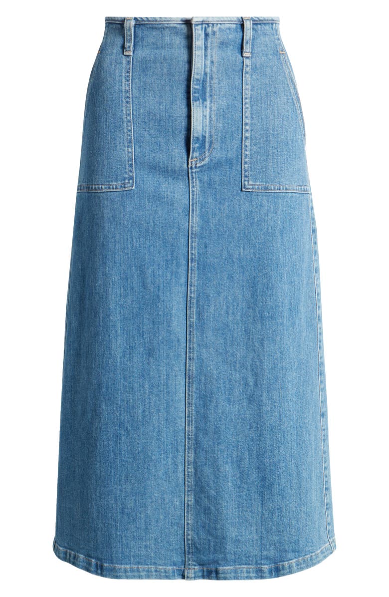 LE JEAN Jocelyn Denim Midi Skirt, Alternate, color, Desert