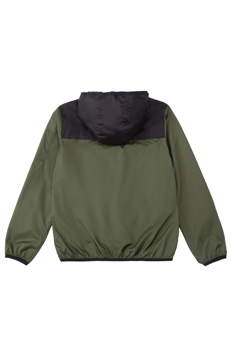 Rokka&Rolla Kids' Lightweight Hooded Windbreaker, Alternate, color, Black Olive