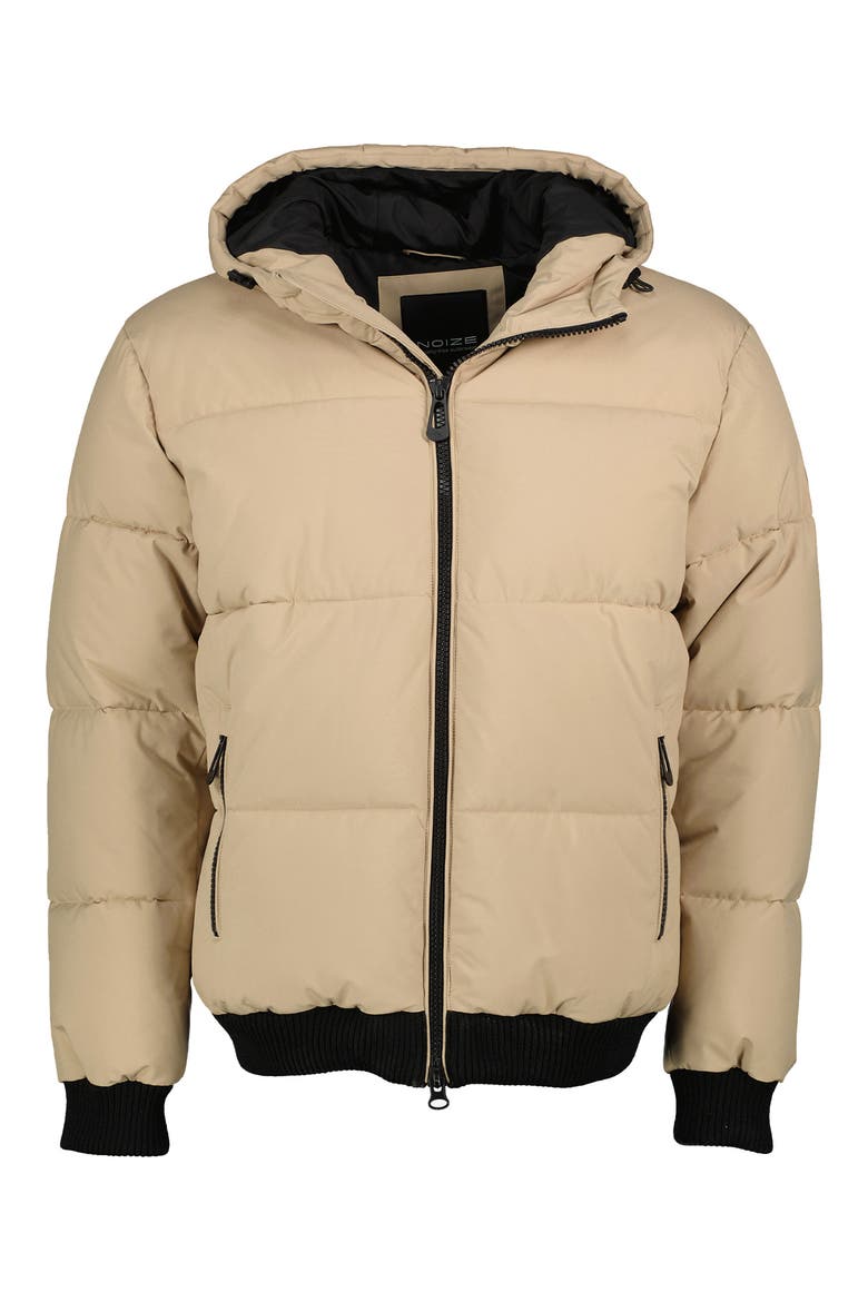 Gunnar Hooded Puffer Bomber Jacket, Alternate, color, SAND