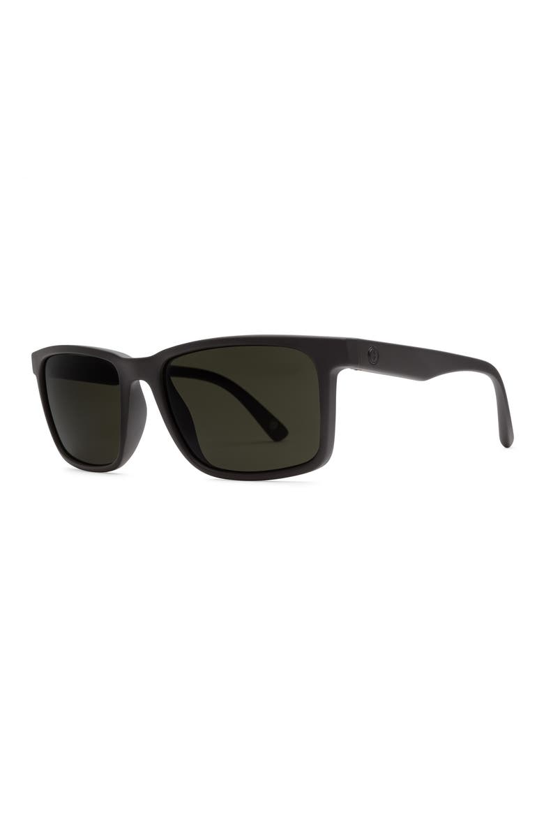 Satellite 45mm Polarized Small Square Sunglasses, Alternate, color, MATTE BLACK/ GREY POLAR