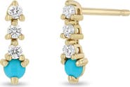 Zoë Chicco Diamond & Turquoise Drop Earrings