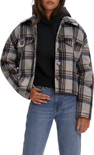 Noize Plaid Crop Shacket