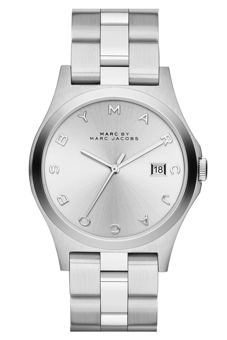 'Henry Pairs' Watch Set, 39mm, Alternate, color, SILVER/ ROSE GOLD