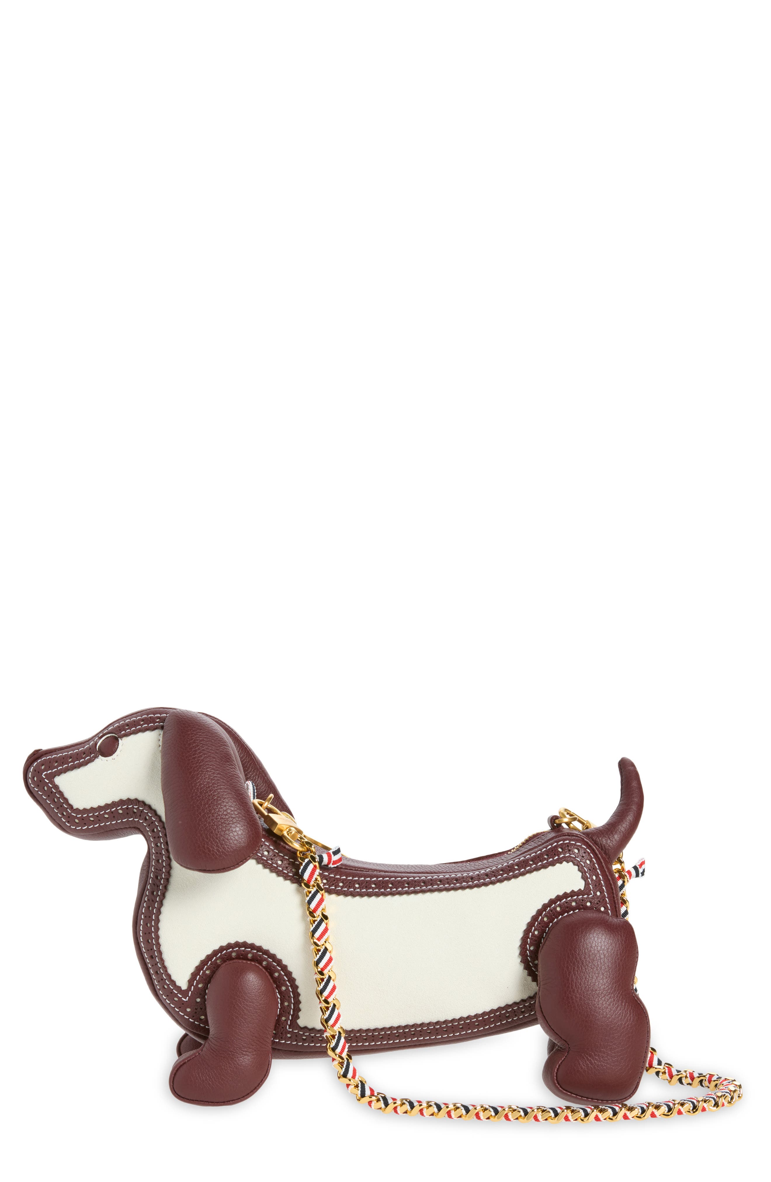 Baby Hector Bicolor Leather Crossbody Bag, Main, color, RED