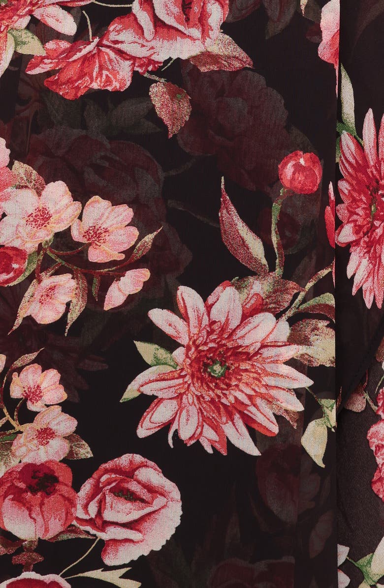 Petal & Pup Naver Floral Print Sleeveless Maxi Dress, Alternate, color, Black Floral