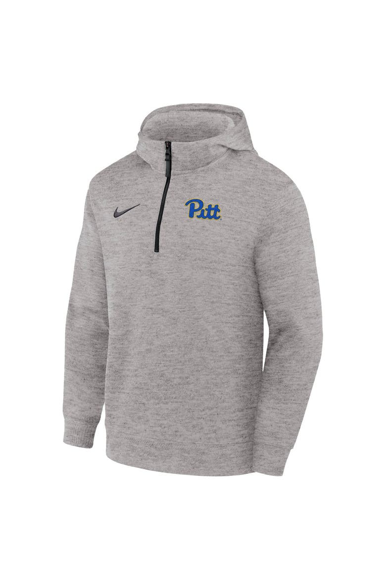 Men's Nike Gray Pitt Panthers Coaches Dri-FIT Half-Zip Hoodie, Alternate, color, Gray