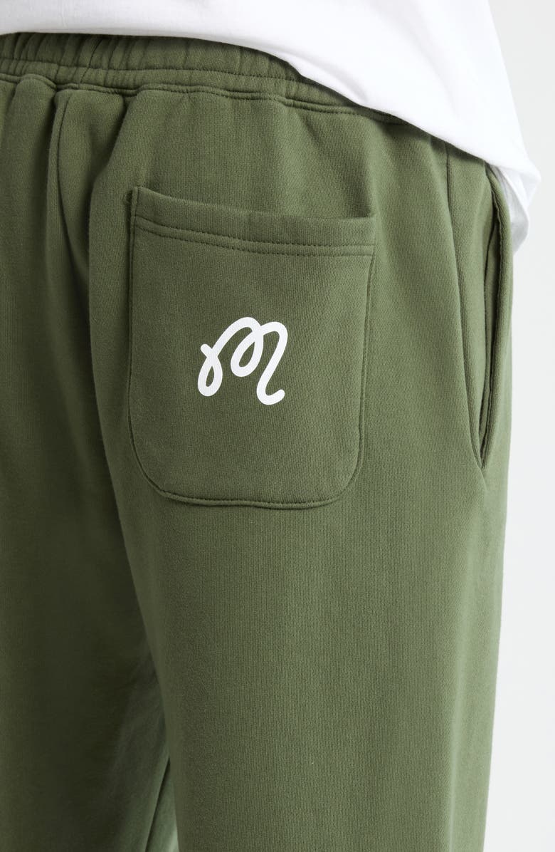 Malbon Golf Clubhouse Cotton Sweatpants, Alternate, color, Olivine