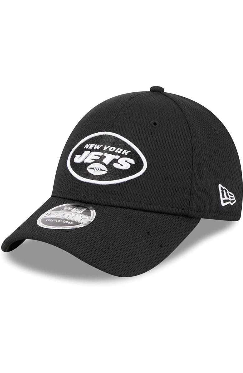 New Era Men's New Era Black New York Jets Main B-Dub 9FORTY Adjustable Hat, Main, color, Black