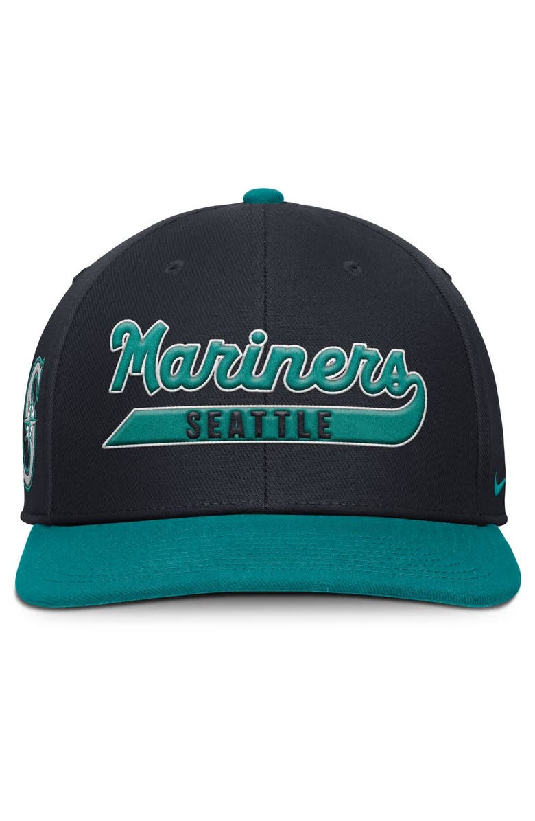 Nike Men's Nike Navy/Aqua Seattle Mariners Pro Performance Snapback Hat, Alternate, color, Navy