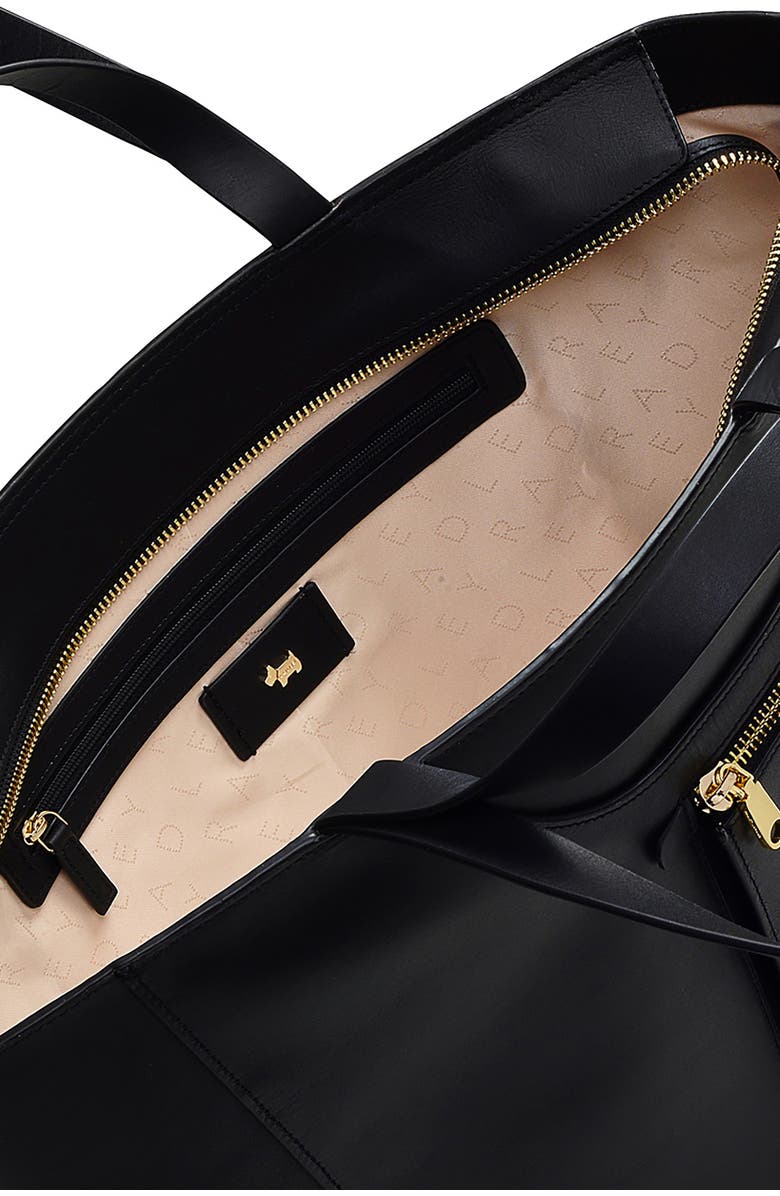 Radley Pockets Leather Large Zip Tote Bag, Alternate, color, Black