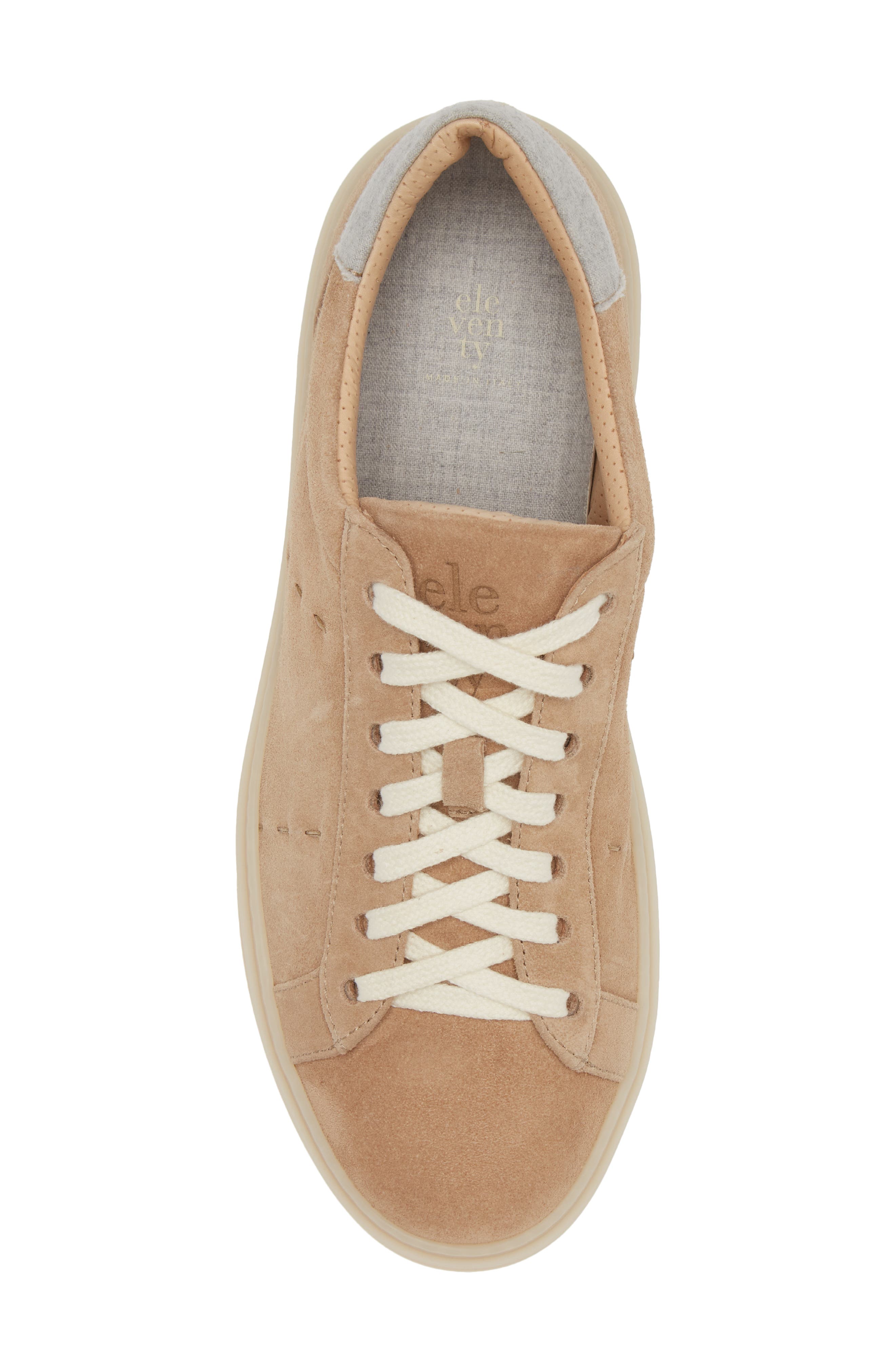 Eleventy Suede Low Top Sneaker, Alternate, color, Sand