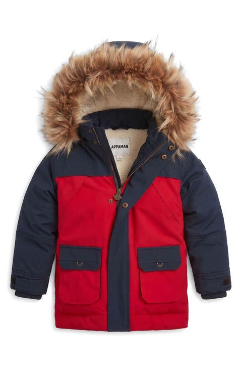 Kids' Denali Faux Fur Trim Coat