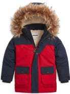 Appaman Kids' Denali Faux Fur Trim Coat