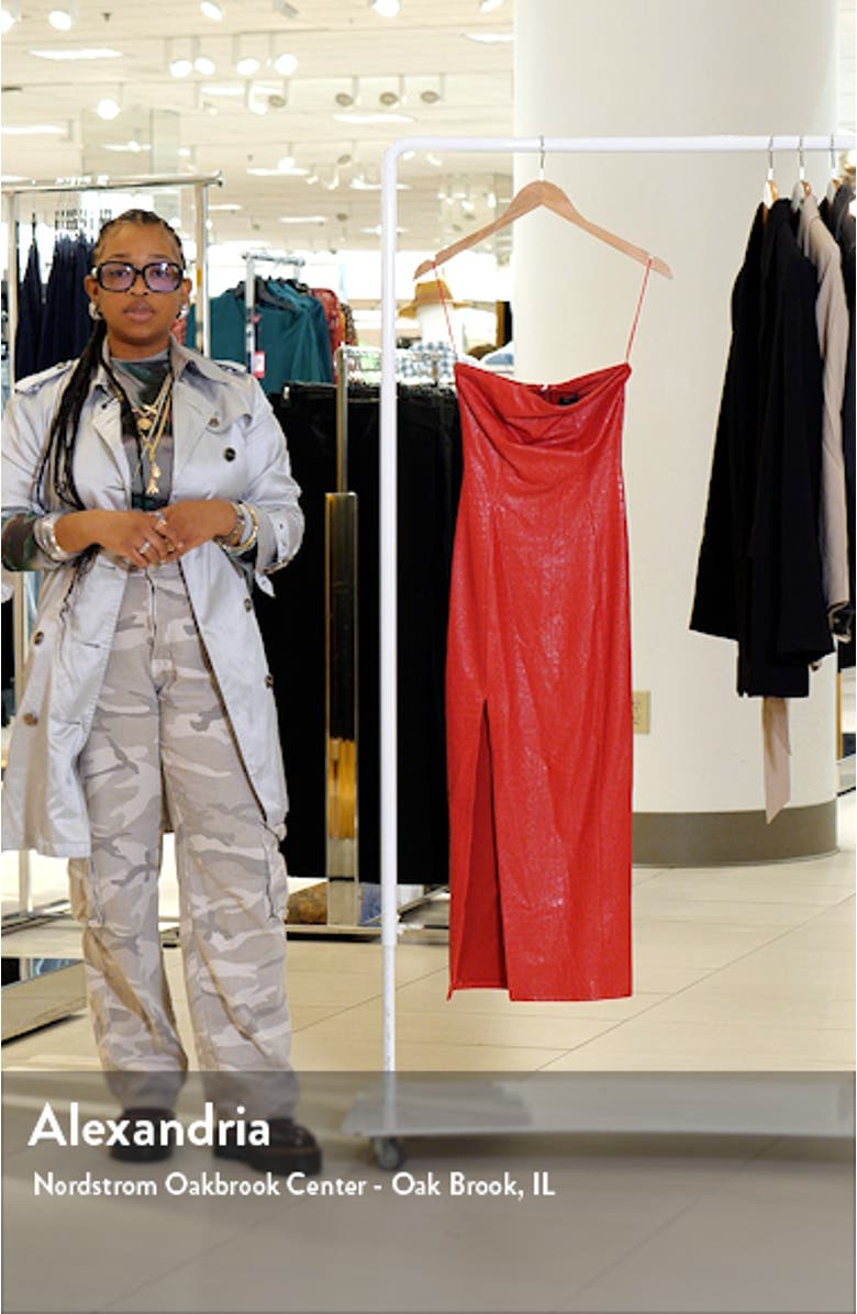 The Crocodile Chic Strapless Faux Leather Dress, sales video thumbnail