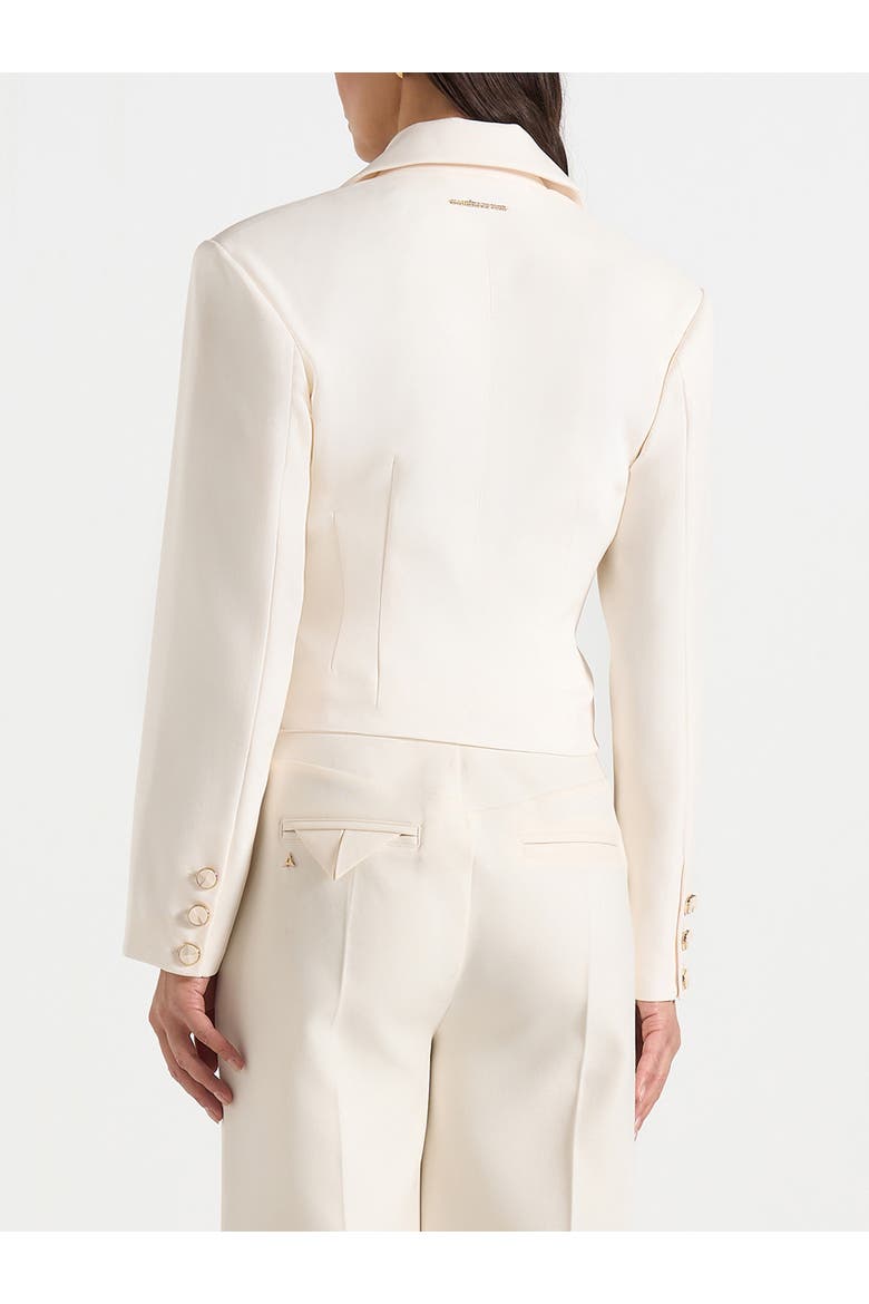 Prisca Structured Cropped Blazer, Alternate, color, Off White