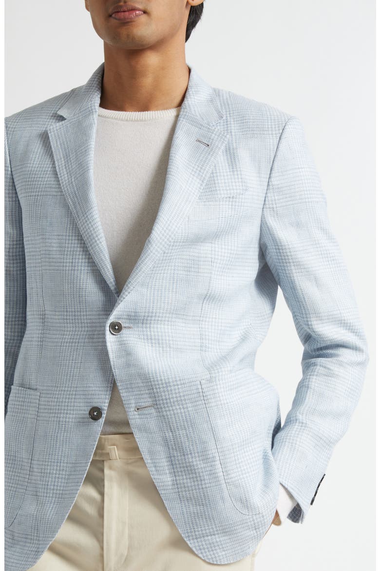 Oasi Linen Sport Coat, Alternate, color, BR BLUE CHECKER