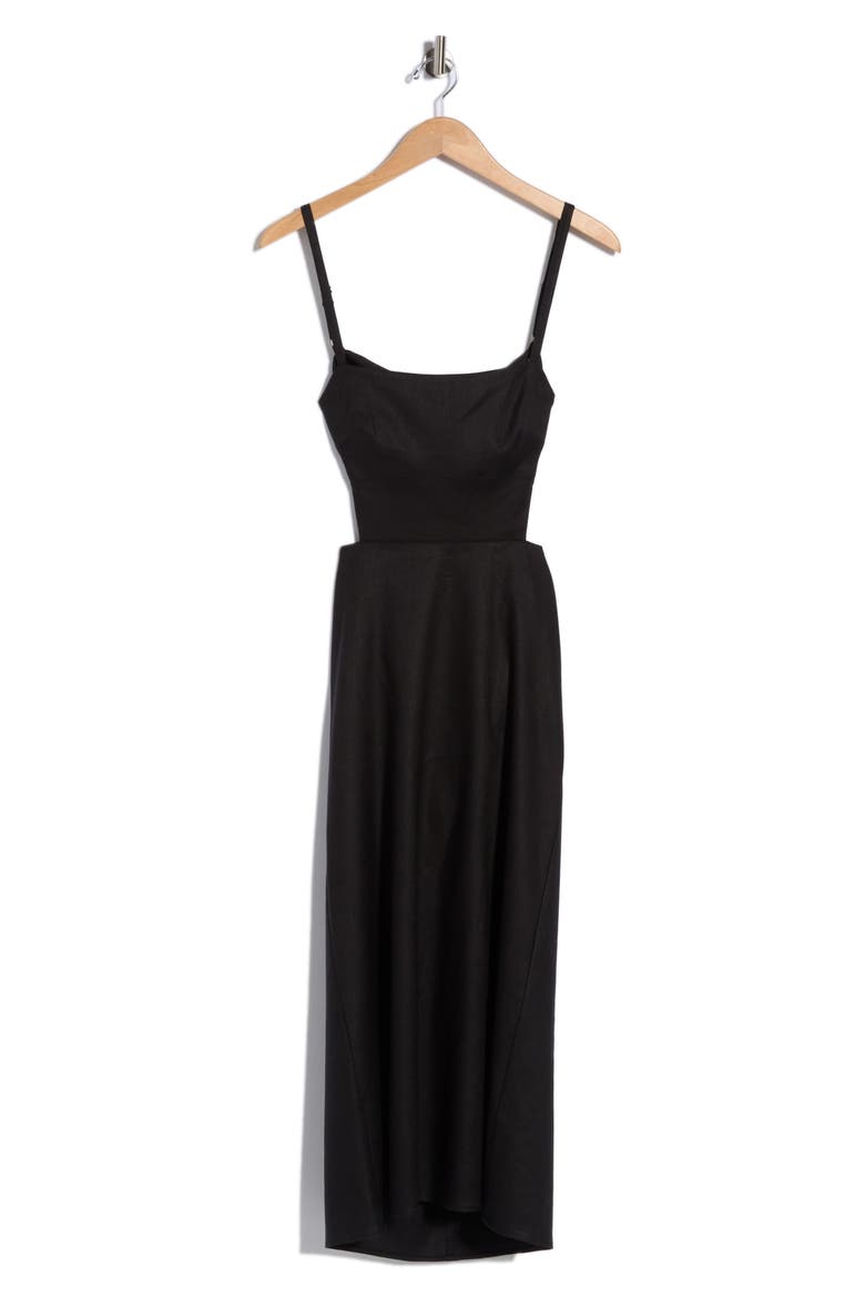 Zoe Open Back Dress, Alternate, color, BLACK