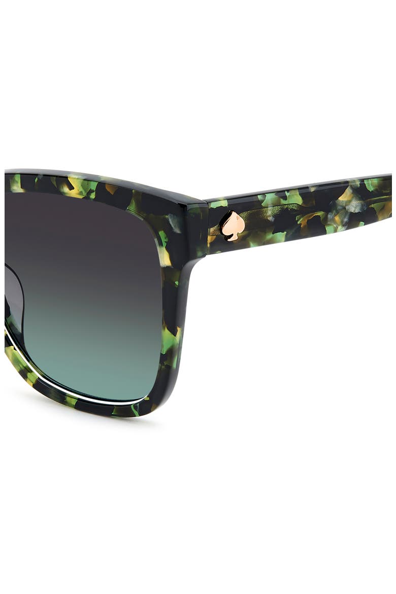 kiya 56mm gradient square sunglasses, Alternate, color, HAVANA GREEN/ GREY GREEN