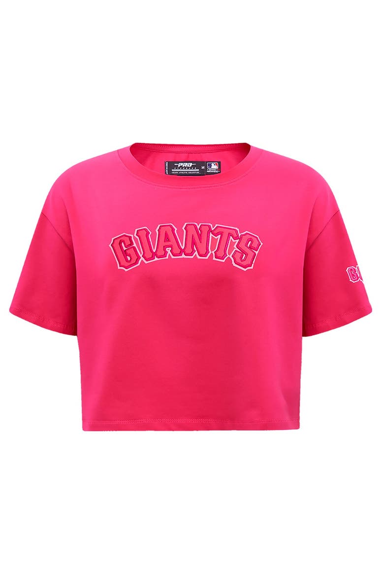 Women's Pro Standard Pink San Francisco Giants Triple Pink Boxy Cropped T-Shirt, Alternate, color, Pink