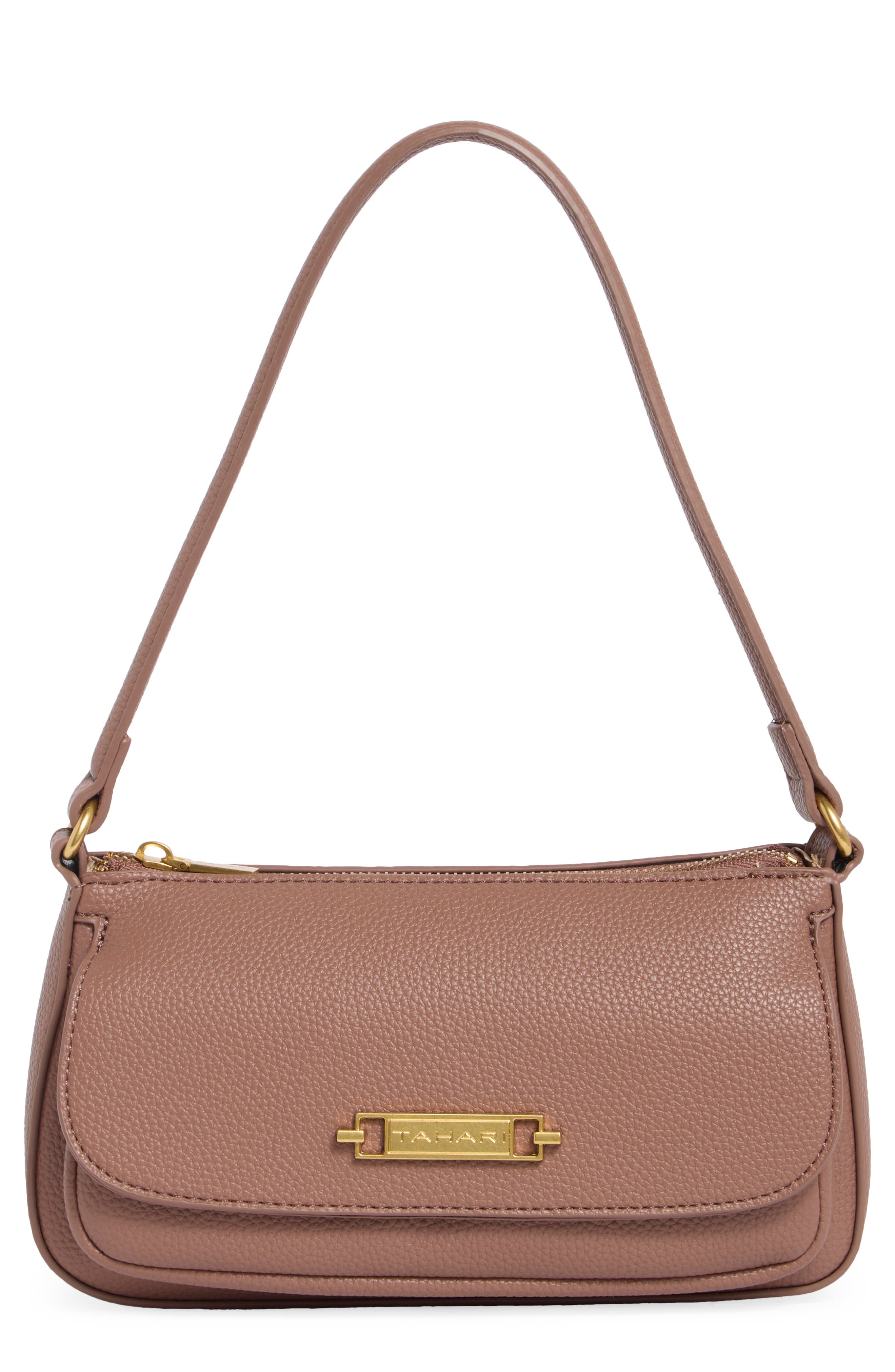 Tahari Roscoe Shoulder Bag, Main, color, Coffee