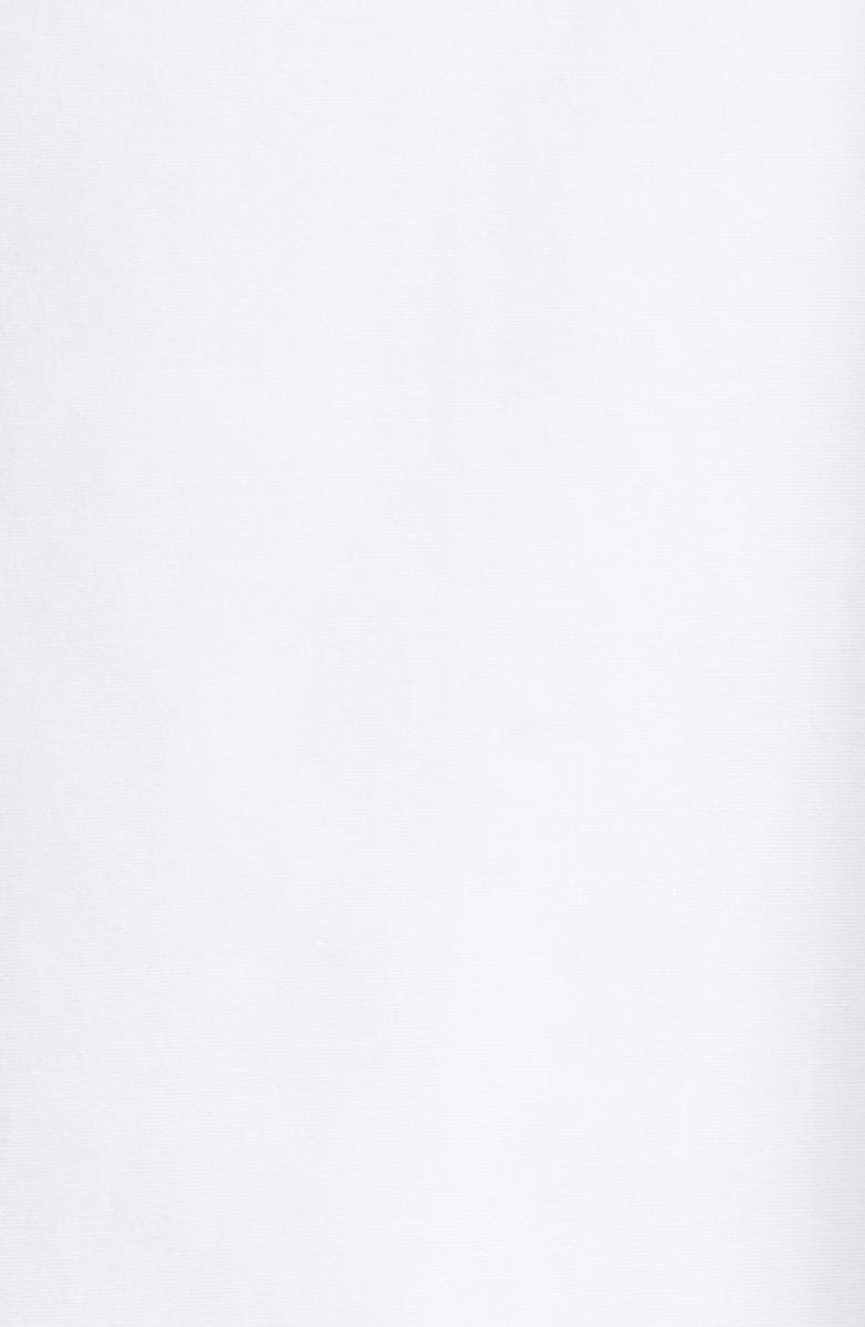 Simone Rocha Faux Pearl Boxy Balloon Sleeve Cotton Button-Up Shirt, Alternate, color, White/ Pearl