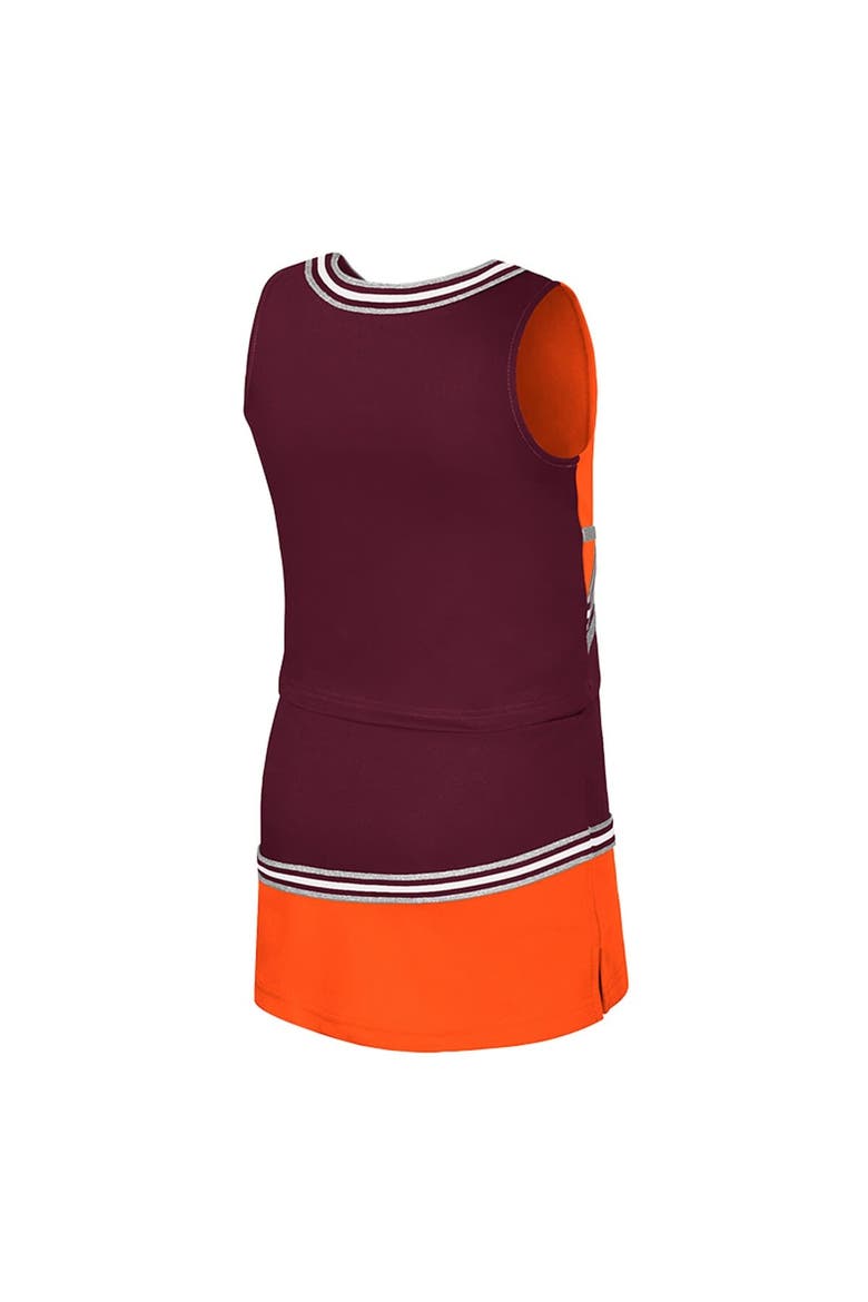 Girls Youth Colosseum Maroon Virginia Tech Hokies Lollipop Park Cheer Two-Piece Set, Alternate, color, Maroon