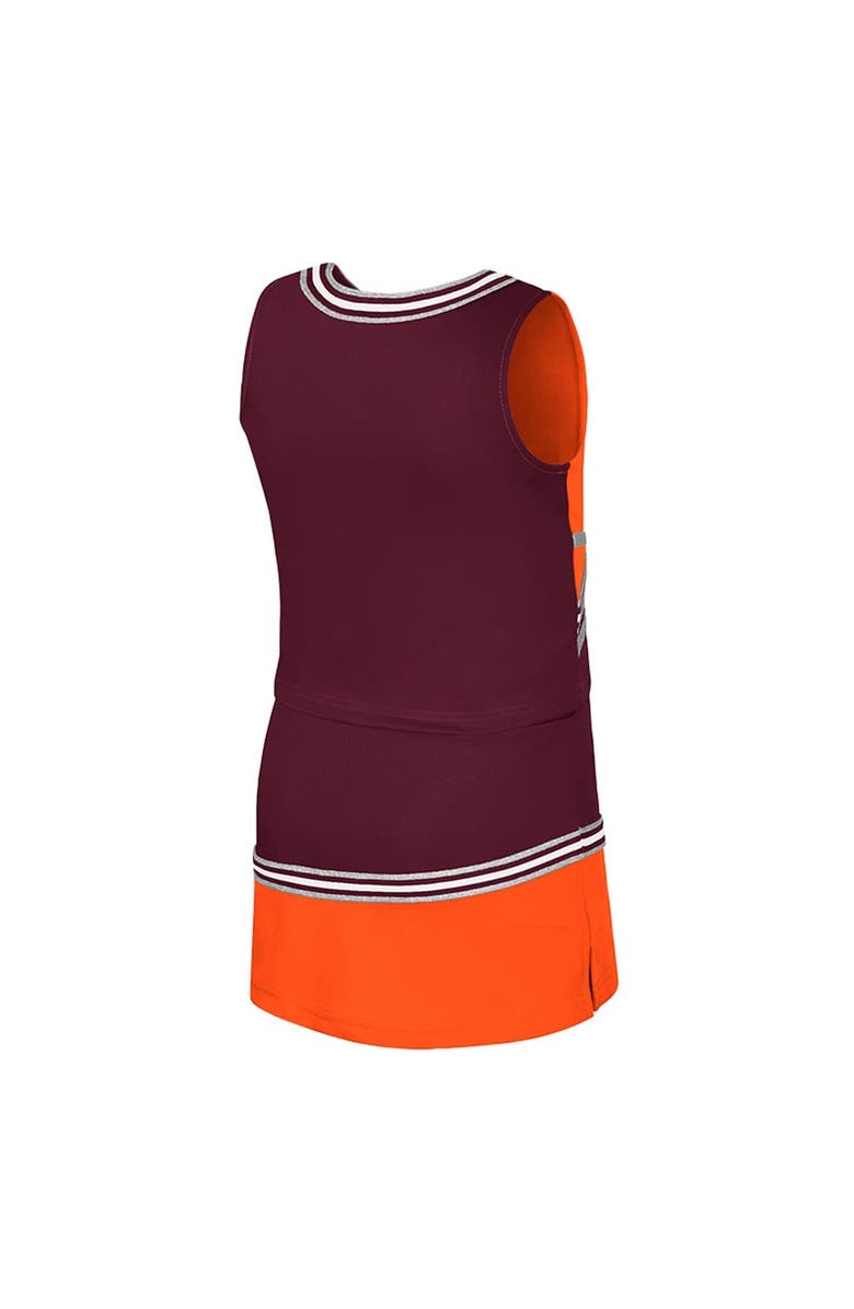 COLOSSEUM Girls Youth Colosseum Maroon Virginia Tech Hokies Lollipop Park Cheer Two-Piece Set, Alternate, color, Maroon