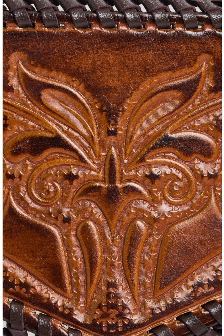 x Stetson The Tooled Corset Belt, Alternate, color, BURNISHED BROWN