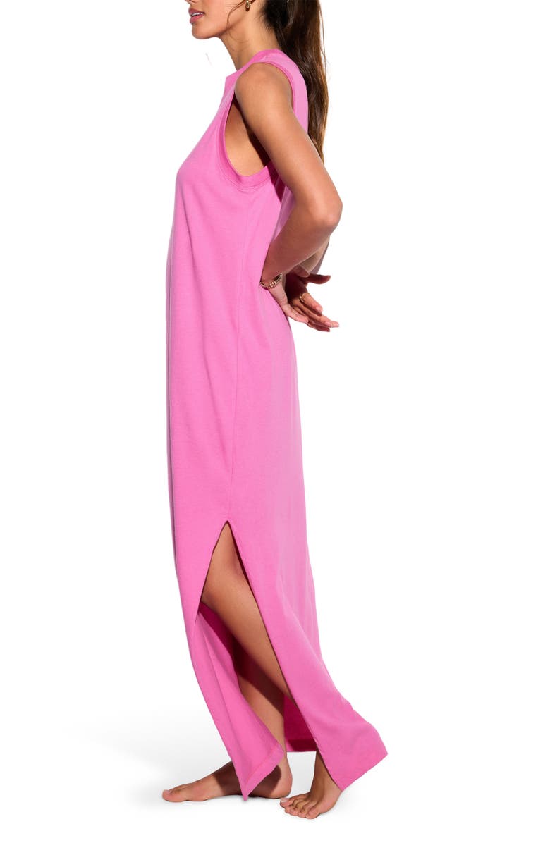 Spiritual Gangster Mesmereyes Mullholland Cotton Maxi Dress, Alternate, color, Azalea