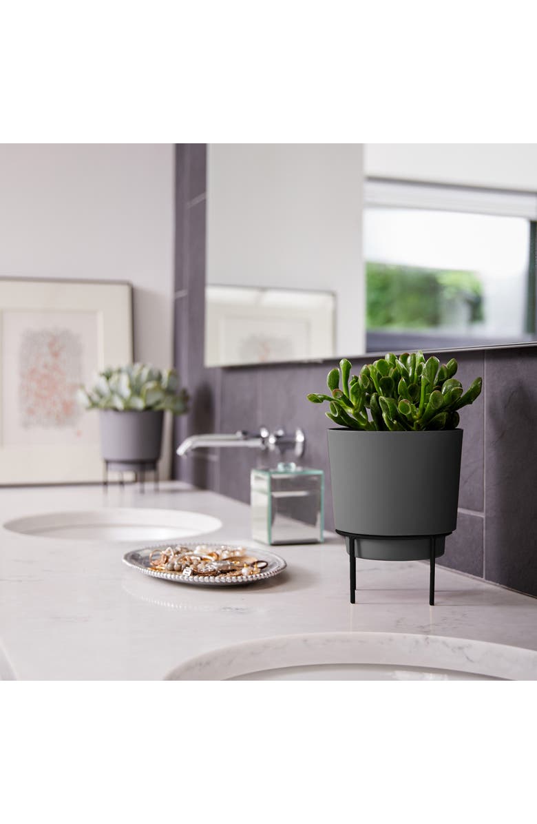 Bloem 6 Inch Hopson Round Planter, Alternate, color, Gray