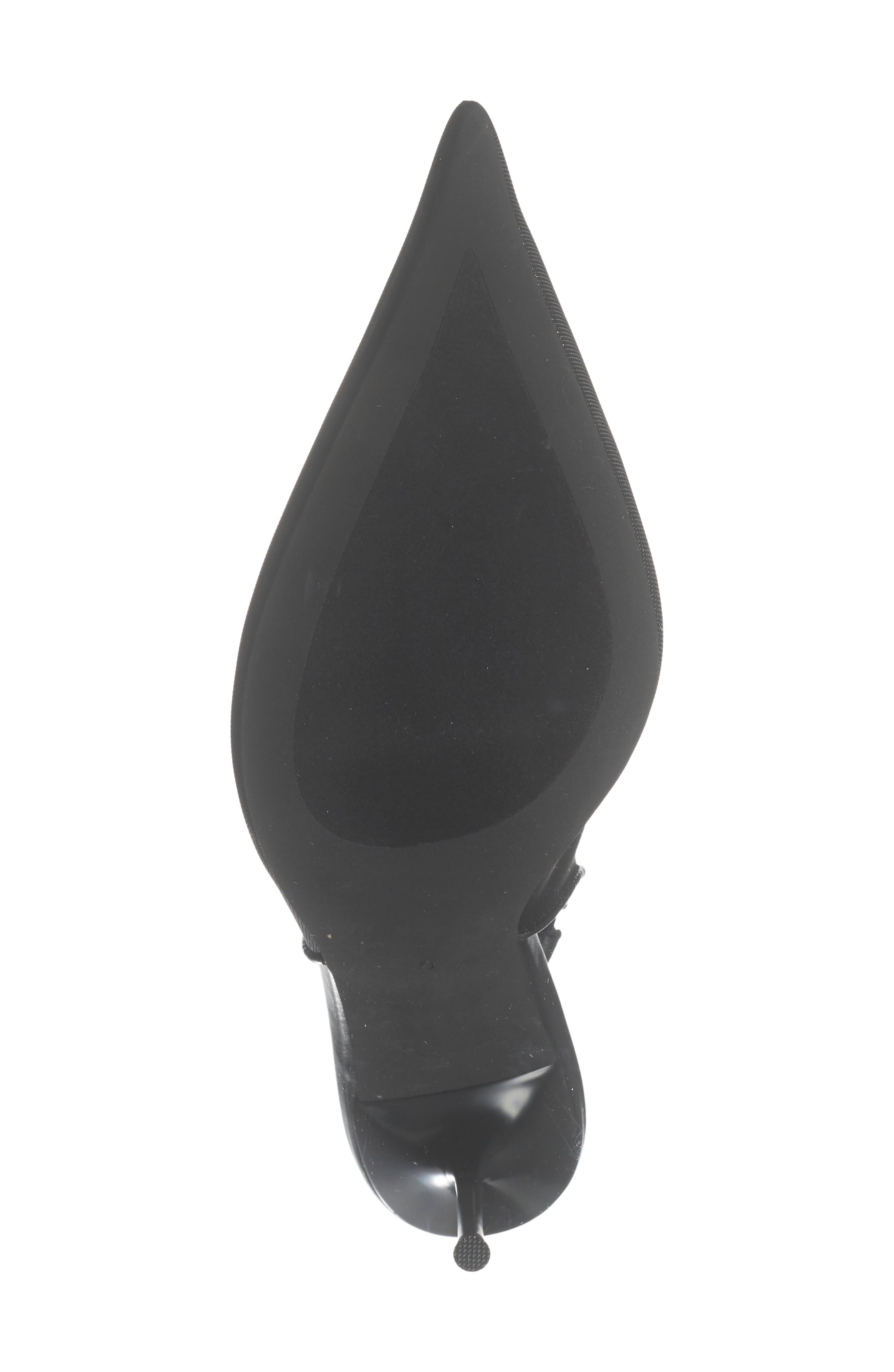 Pucker Slingback Pointed Toe Pump, Alternate, color, BLACK MESH