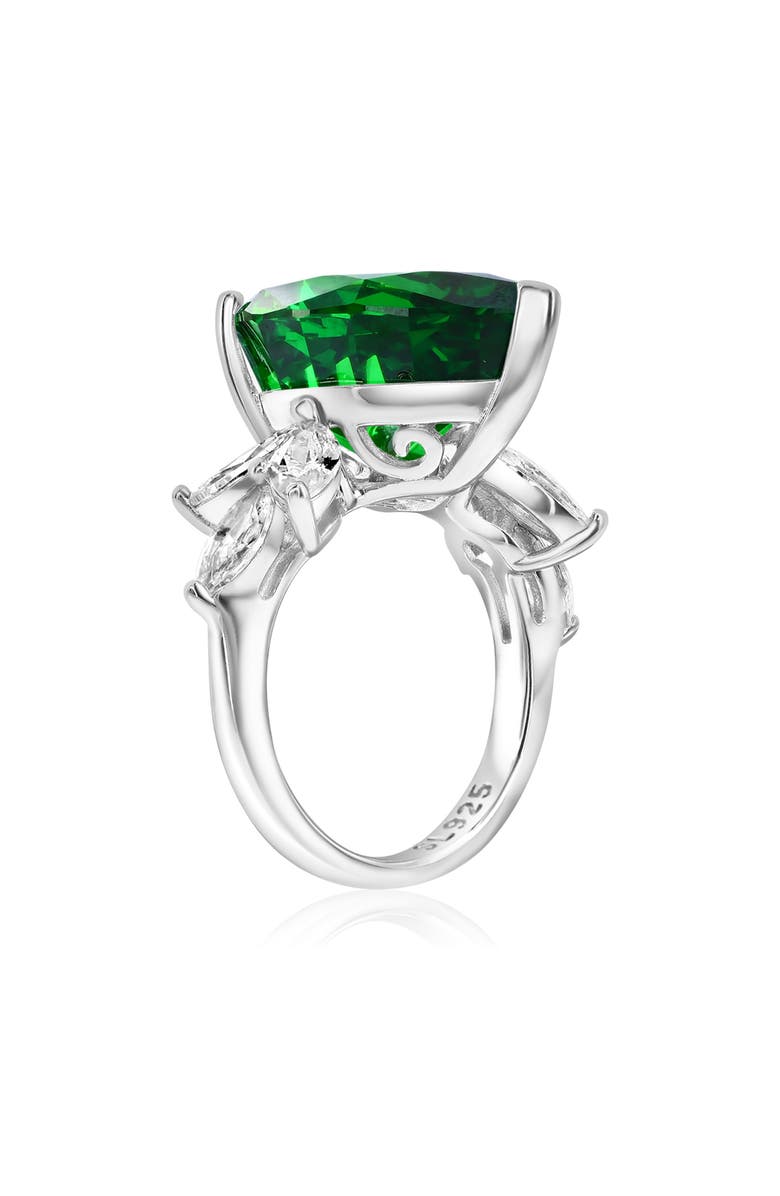 SUZY LEVIAN Gala Pear Cut Cubic Zirconia Ring, Alternate, color, Green