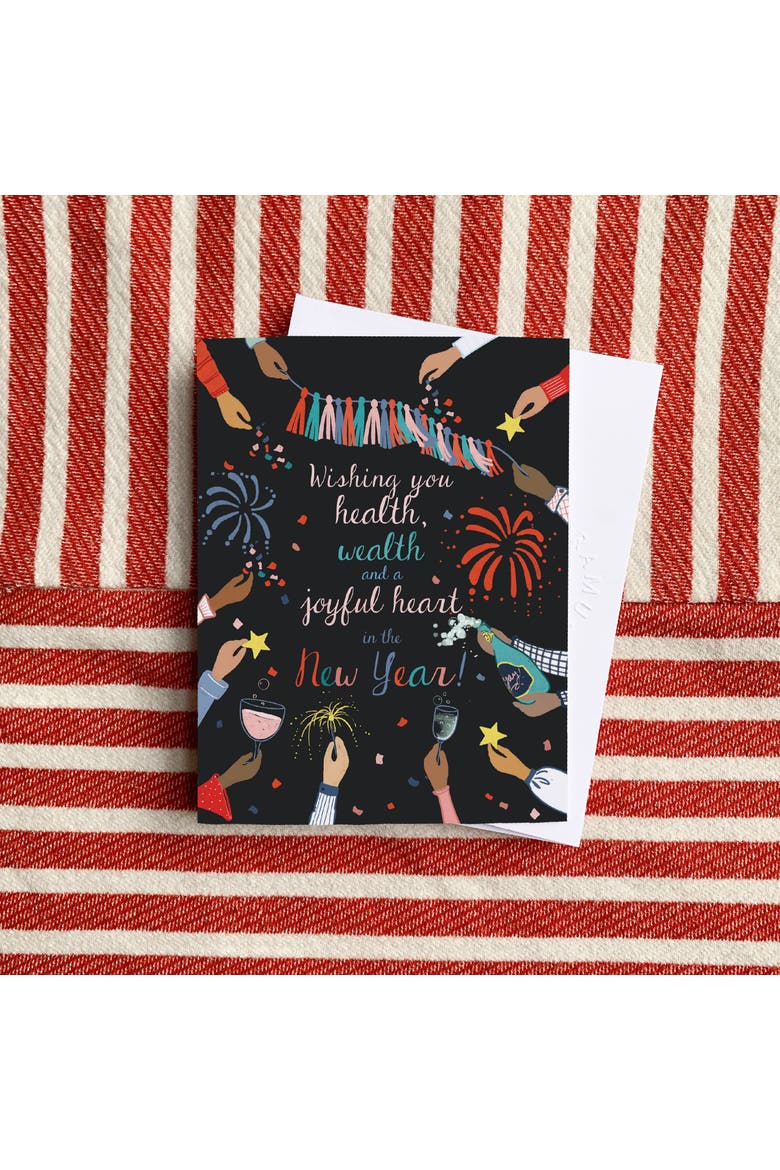 New Year Greeting Card Pack (3ct) "New Year Wishes", Alternate, color, Multi-Pack